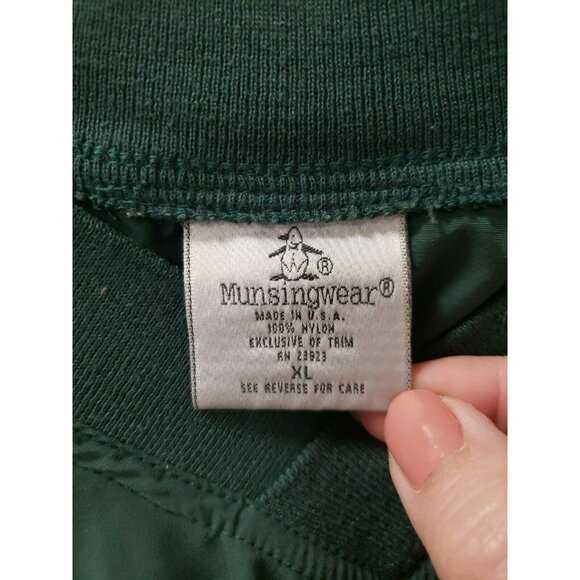 Munsingwear Penguin Green Nylon Pullover XL Boy Scouts Of America BSA Logo Golf - Picture 4 of 9